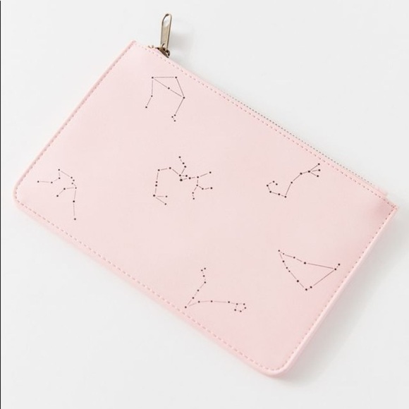 🌟 UO Pink Zodiac Constellation Vegan Leather Pouch - Picture 1 of 4